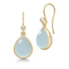 Julie Sandlau – Paloma ørepynt i 22k forgylt sølv – Aqua Blue