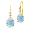 Julie Sandlau – Prima Ballerina ørepynt i 22k forgylt sølv – Ocean Blue