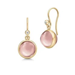 Julie Sandlau – Prime ørepynt i forgylt sølv – Dusty Rose