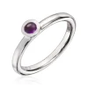 Lene Visholm – Ring Hvitt Gull Med Ametyst