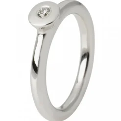 Lene Visholm- Ring med diamant- Hvitt gull