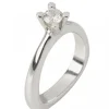 Lene Visholm- 1-stens ring- diamant- hvitt gull