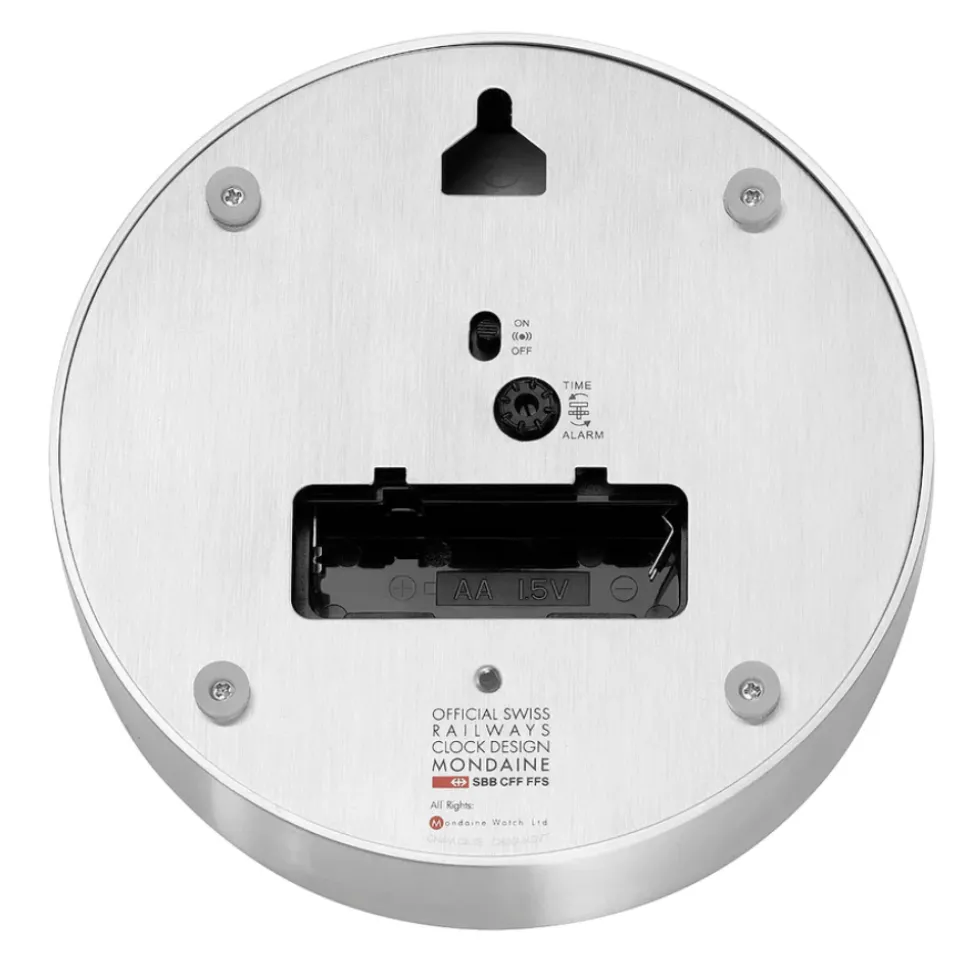 Mondaine – Bordklokke Sølv / Grønn 12,5 cm