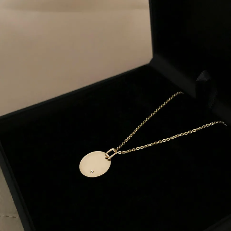 NC Christophersen – Anheng i gull med diamant 0,005ct WSI
