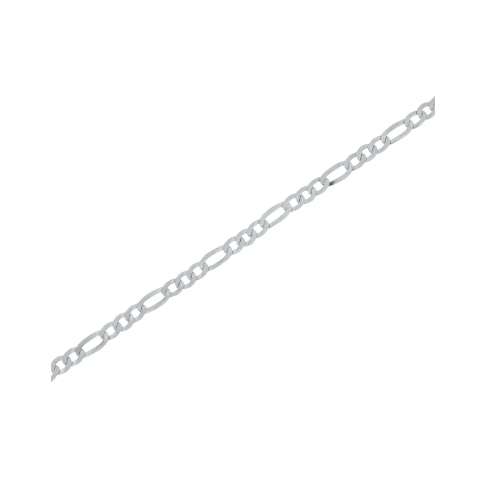 NC Christophersen – Armbånd med 3,4 mm figarolenke i sølv – 2 ulike lengder
