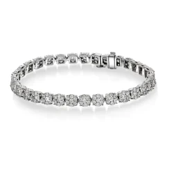 NC Christophersen – Armbånd i 14k hvitt gull med W/SI diamanter – Totalt 5.00 ct