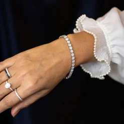 NC Christophersen – Armbånd i 14k hvitt gull med W/SI diamanter – Totalt 5.00 ct