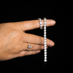 NC Christophersen – Armbånd i 14k hvitt gull med W/SI diamanter – Totalt 5.00 ct