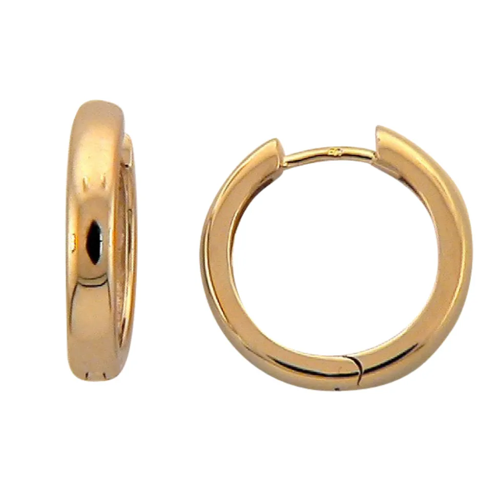 NC Christophersen – Creoler i gult gull – 16 mm i diameter