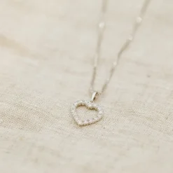 NC Christophersen – Hjerteanheng i hvitt gull med diamanter, 0,48 ct