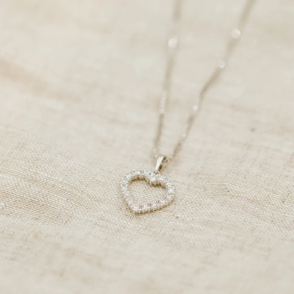 NC Christophersen – Hjerteanheng i hvitt gull med diamanter, 0,48 ct