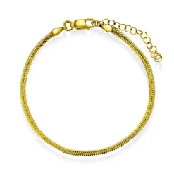 NC Christophersen – Oval slange armbånd i forgylt sølv