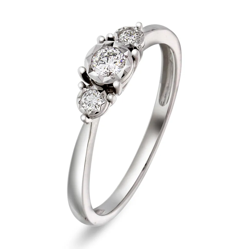 NC Christophersen – Ring i hvitt gull med diamanter
