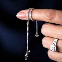 NC Christophersen – Tennisarmbånd i hvitt gull med diamanter – 1.00ct TW/SI diamanter