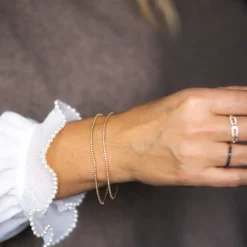 NC Christophersen – Tennisarmbånd i 14k gult gull med diamanter – 1.00ct TW/SI diamanter
