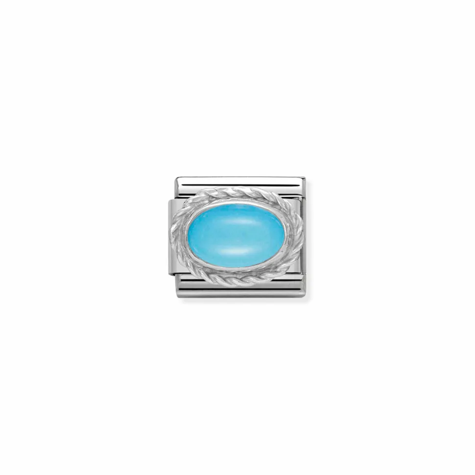 Nomination – Comp. Classic hard stones stainless steel, rich 925 sterling silver setting TURQUOISE