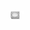 Nomination – Comp. Classic hard stones stainless steel, rich 925 sterling silver setting WHITE OPAL