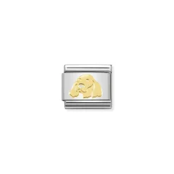 Nomination – Composable Classic SYMBOLS and steel and 18k gold (55_Irish Setter)