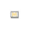 Nomination – COMPOSABLE Classic LETTERS in stainless steel with 18k gold M