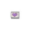 Nomination – COMPOSABLE CLASSIC LOVE 2 STAINLESS STEEL, ENAMEL AND 18K GOLD (22_LILAC HEART)
