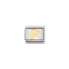 Nomination – COMPOSABLE Classic LETTERS in stainless steel with 18k gold P