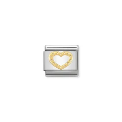 Nomination – COMPOSABLE CLASSIC LOVE IN STAINLESS STEEL WITH 18K GOLD (19_HEART WITH DOTS)