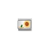 Nomination – COMPOSABLE Classic NATURE in stainless steel with enamel and 18k gold Sunflower with stem