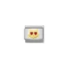 Nomination – Composable Classic SYMBOLS steel, enamel and 18k gold (43_Cat with heart eyes)
