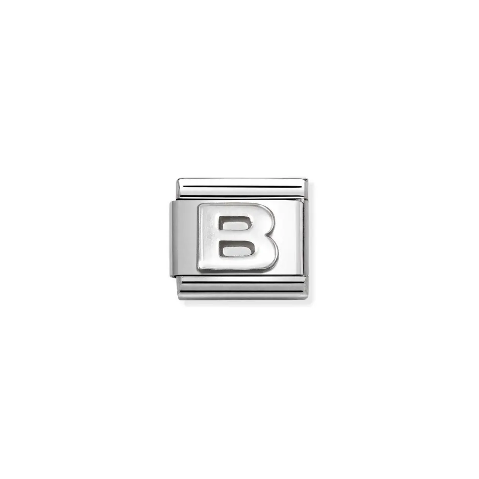 Nomination – COMPOSABLE CLASSIC OXIDIZED LETTERS IN STEEL AND 925 STERLING SILVER (02_B)