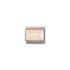 Nomination – Composable Classic PLATES in stainless steel with 9k rose gold CUSTOM Angel