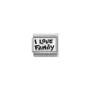 Nomination – Composable Classic PLATES OXIDIZED steel and 925 sterling silver I LOVE FAMILY