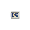Nomination – Composable Classic PLATES steel , enamel and 18k gold Moon Blue Plate
