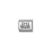 Nomination – Composable Classic OXYDISED PLATES 2 in steel and 925 sterling silver Cat