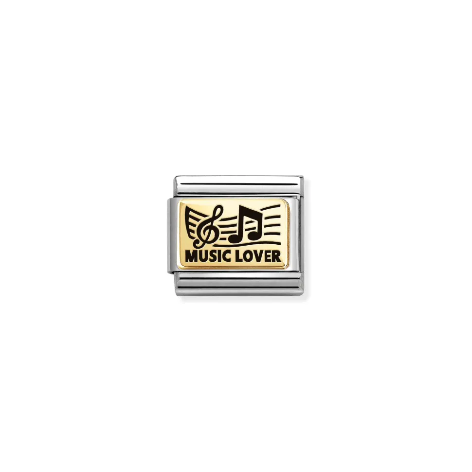 Nomination – Composable Classic PLATES (IC) in steel and 18k gold (45_Music lover)