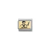 Nomination – Composable Classic PLATES (IC) in steel and 18k gold (49_Man nurse)