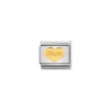 Nomination – Composable Classic SYMBOLS and steel and 18k gold Mum heart