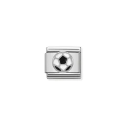 Nomination – Composable Classic SYMBOLS in stainless steel , enamel and 925 sterling silver Soccer ball