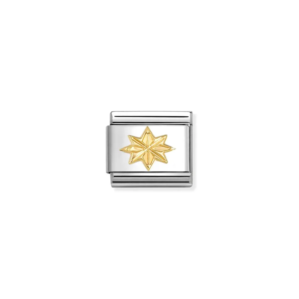 Nomination – COMPOSABLE CLASSIC SYMBOLS STEEL AND 18K GOLD (61_WIND ROSE)