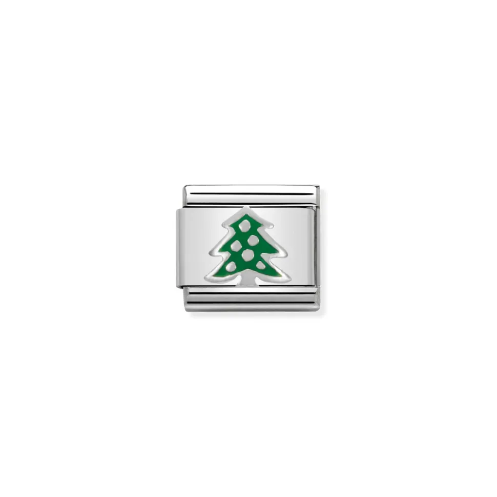 Nomination – Composable Classic SYMBOLS in stainless steel, enamel and 925 sterling silver (08_Christmas Tree)