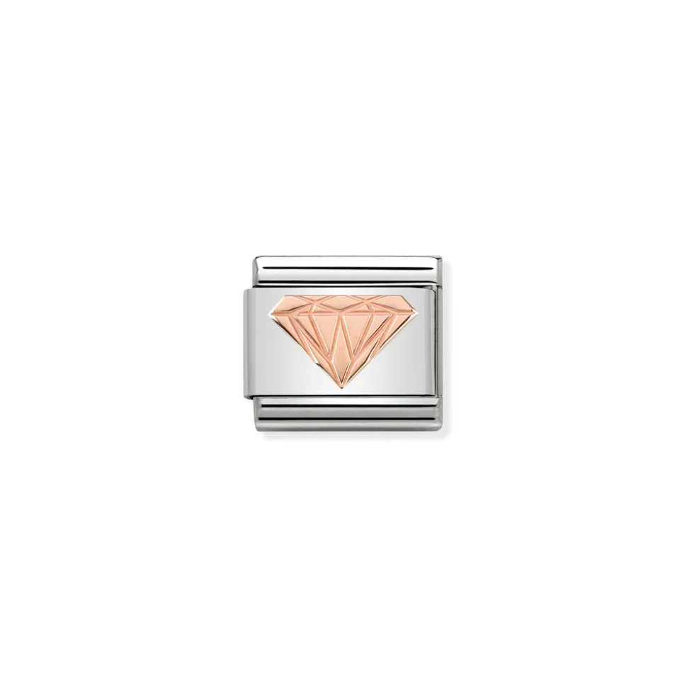 Nomination – Composable Classic SYMBOLS steel and 9k rose gold Brilliant