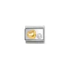 Nomination – Composable Classic SYMBOLS steel, 750 gold, 925 silver and CZ (02_Raised heart cz WHITE)