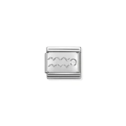 Nomination – Composable Classic ZODIAC stainless steel, Cub. zirc and 925 sterling silver Aquarius