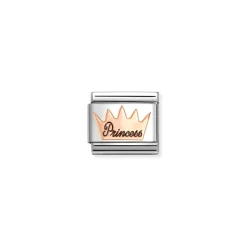 Nomination – COMPOSABLE CLASSIC SYMBOLS STEEL, ENAMEL AND 9K ROSE GOLD (34_CROWN PRINCESS)