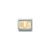 Nomination – COMPOSABLE Classic WRITINGS in stainless steel with 18k gold MUM