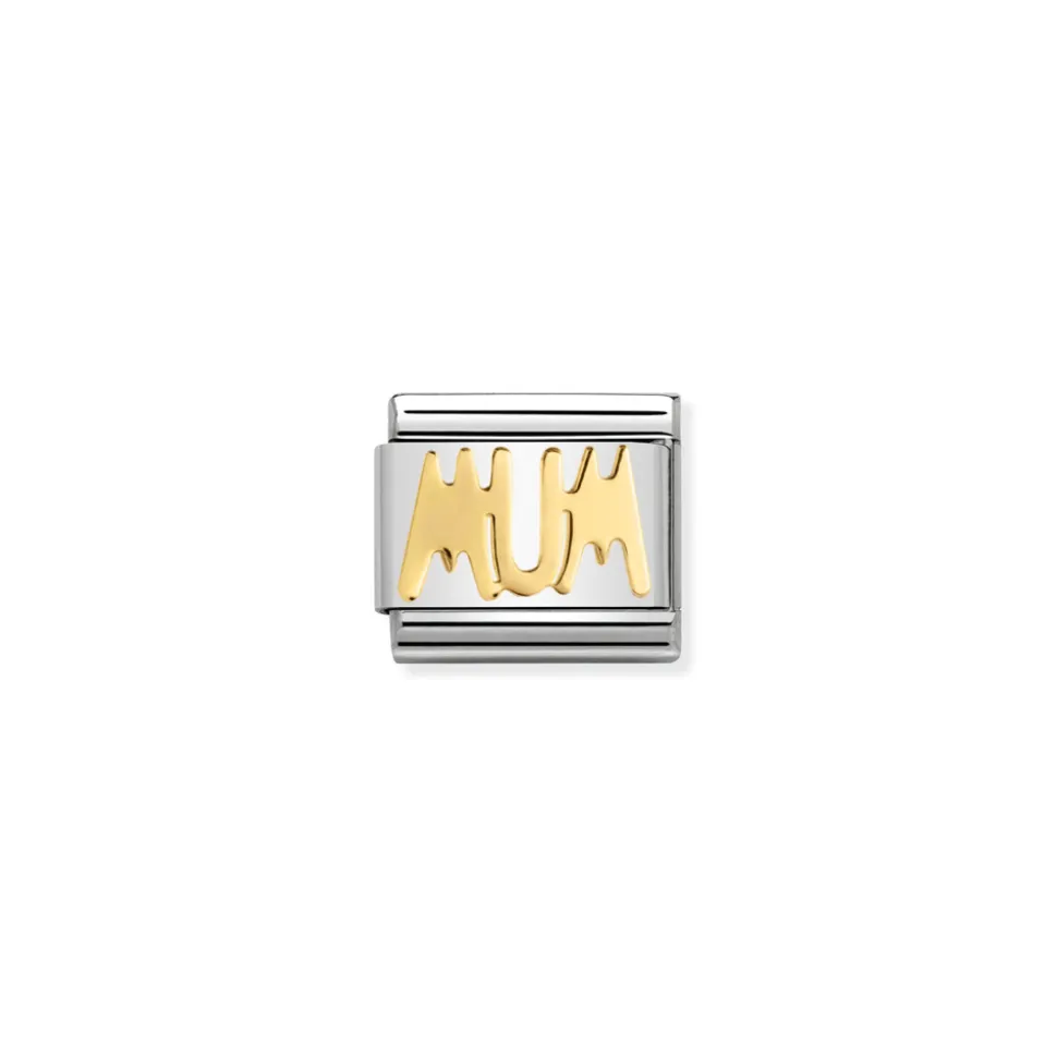Nomination – COMPOSABLE Classic WRITINGS in stainless steel with 18k gold MUM