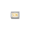 Nomination – COMPOSABLE Classic WRITINGS in stainless steel with 18k gold SON