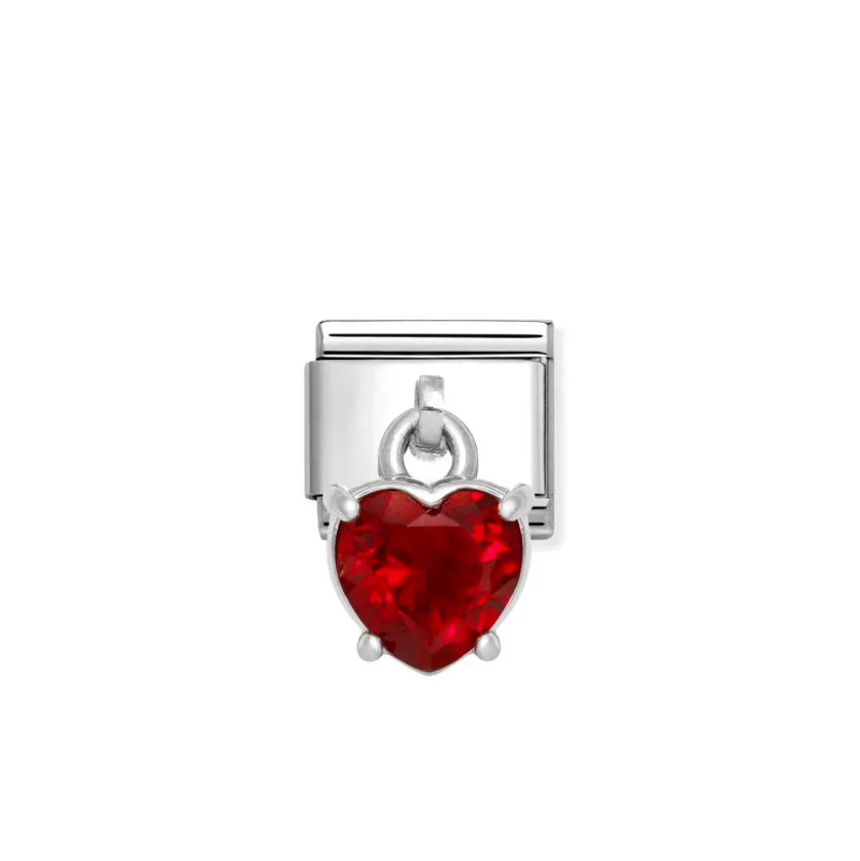 Nomination – Composable Classic CHARMS CUBIC ZIRCONIA steel, 925 sterling silver (13_Red heart)