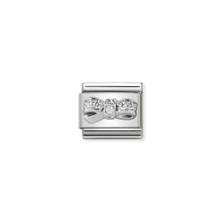 Nomination – Composable CL SYMBOLS steel , Cubic zirconia and 925 sterling silver Bow CHERIE