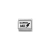 Nomination – Composable CL OXIDIZED PLATES in steel, enamel and 925 sterling silver (32_Super DAD)