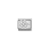 Nomination – Composable CL SYMBOLS steel , Cubic zirconia and 925 sterling silver Clover